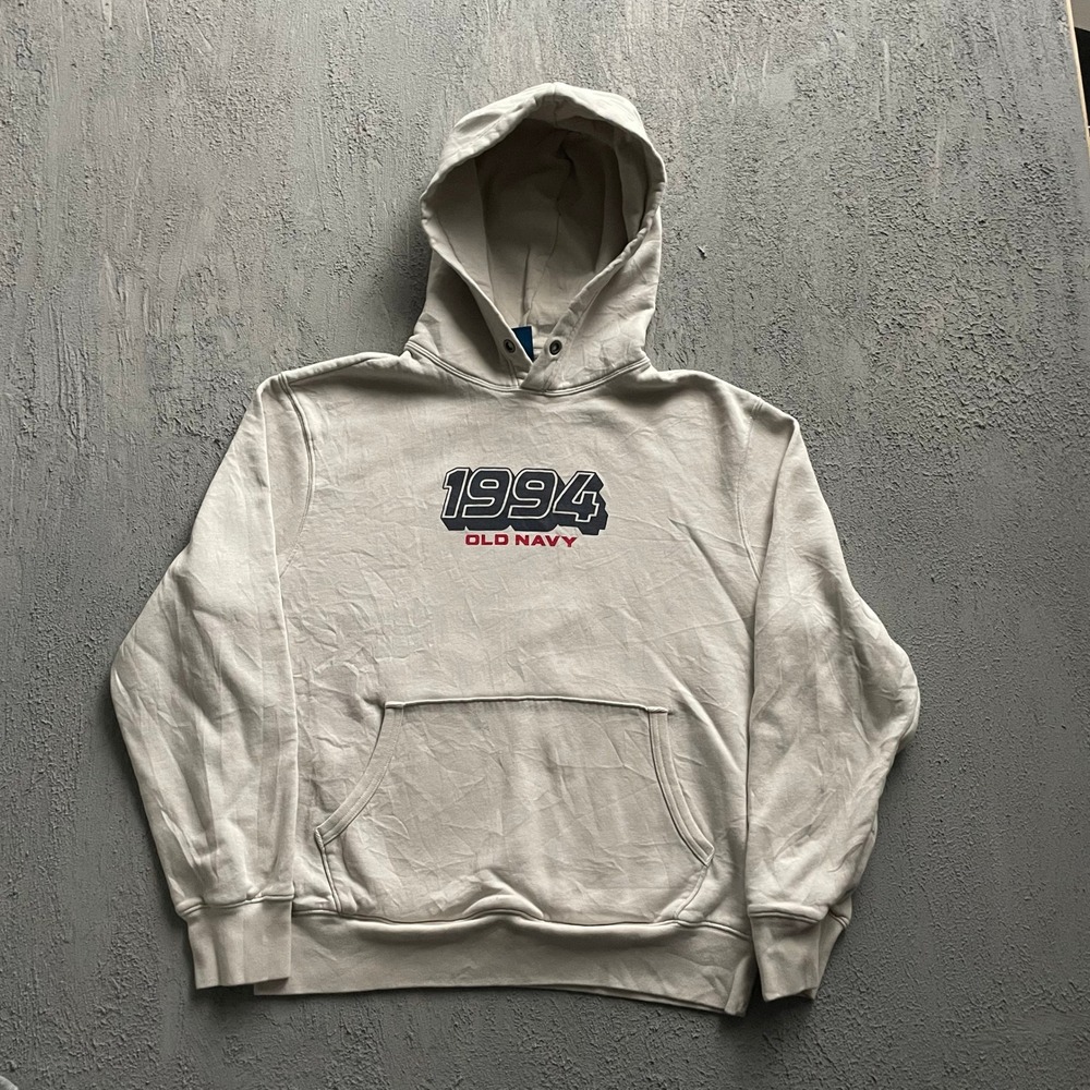 Vintage Old Navy Hoodie‎ Small Beige Y2K 1994